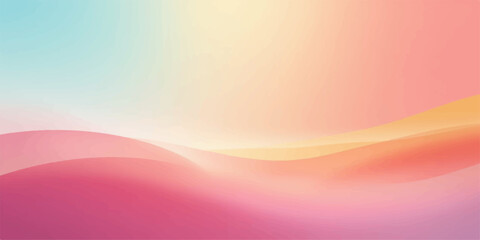 Soft gradient background with flowing waves of pink orange yellow and blue colors