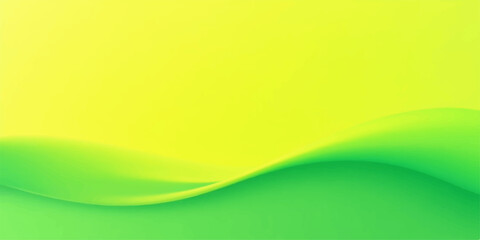 Abstract yellow and green gradient wave flowing smoothly across a bright background