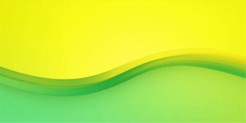 Abstract flowing wave of green and yellow blending smoothly creating a vibrant and energetic background