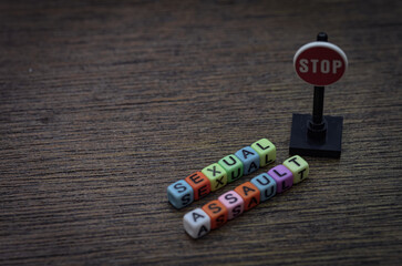 A powerful visual urging an end to sexual violence, symbolizing prevention, awareness, and support...