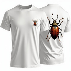 artwork t-shirt, beetle print fashion, bug print t-shirt, giant beetle shirt, beetle collector gift, cool insect 
