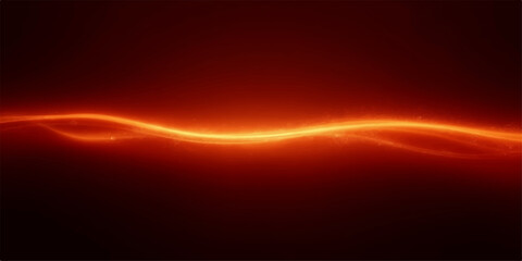 Abstract glowing orange energy wave flowing across a dark red background with subtle texture