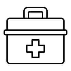 First Aid Kit Icon. Vector Line Icon	
