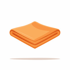 Orange folded fabric textile vector illustration