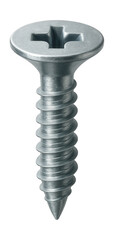 Zinc-coated confirmat screw with a wide head for fastening particle board.