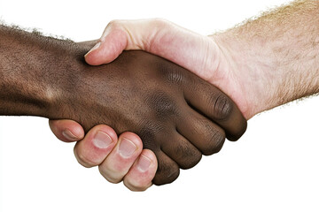 Fototapeta premium Apretón de manos en un negocio multicultural.