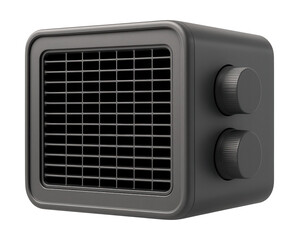 Fototapeta premium Compact electric heater designed for under-desk use in office cubicles.