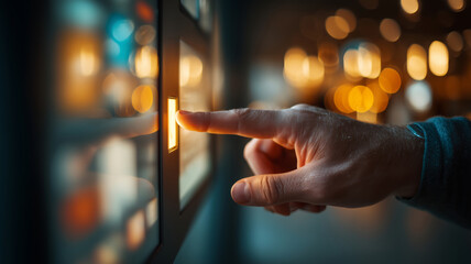 Touchscreen sensor engaged for seamless access in a modern setting