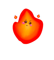 Cute Fire Element Illustration
