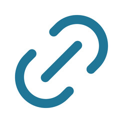 Blue interlocking rings symbol isolated on transparent background