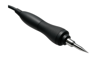 Ergonomic micro soldering iron with a soft grip for prolonged use in tech labs.