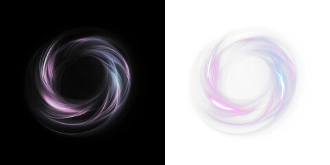 Swirling Light Effect Overlay PNG on Transparent Background