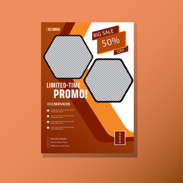 CREATIVE FOOD RESTAURANT PROMOTIONAL A4 SIZE VECTOR FLYER DESIGN TEMPLATE