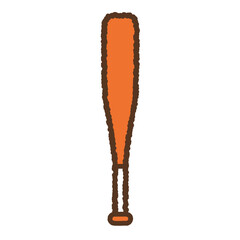 手書き風の単品アイコンイラスト　木製バット