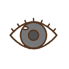 手書き風の単品アイコンイラスト　瞳