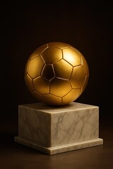 Golden Ball on Pedestal