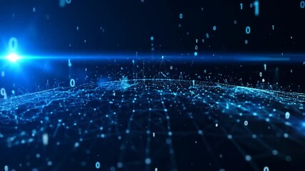 Global Network of Digital Connections, Abstract Data Visualization - Powered by Adobe