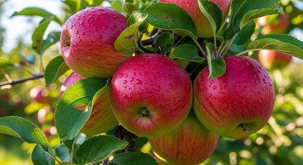 Speckled apples showing ripeness and vibrant orchard health