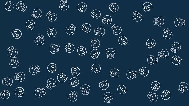 dark skull pattern video background