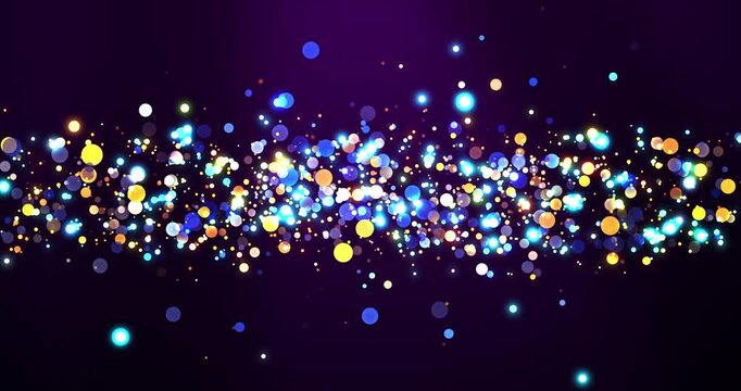 Elegant slowly opening up particles shiny dust with paparazzi flash capturing every moment 4K. Red carpet spotlight award show royal stage backdrop. Announcing the best performer, star podium ceremony