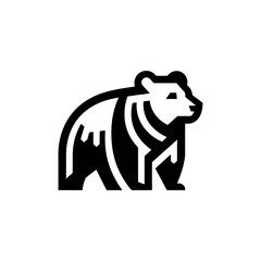 Geometric Bear Silhouette Logo Design for Wilderness Brands