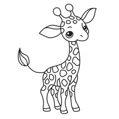 Giraffe animal outline