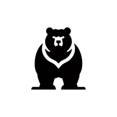 Bold Bear Silhouette Symbol for Outdoors and Adventure
