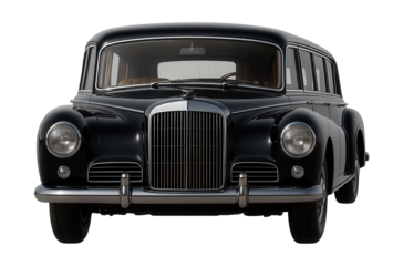 1950s extended-wheelbase limousine with a partition window.