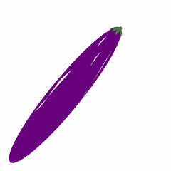Purple eggplant drawing on with 