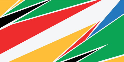 Colorful sport background for olympic international tournament in Paris france 2024. Abstract wave geometric color background with sport athletic style for world sport event.