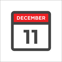 December 11 calendar icon day of month