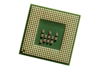 Macro Studio Shot of a CPU Wafer in a High-Tech Laboratory.A highly detailed macro shot of a CPU wafer placed in a laboratory, showcasing the intricate semiconductor design.