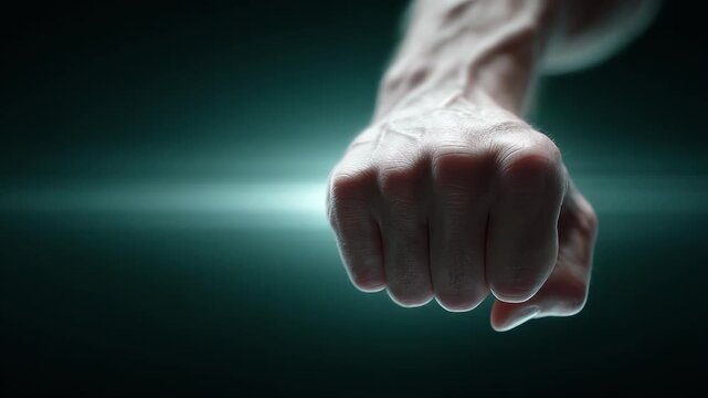 Clenched Fist Symbolizing Strength and Determination