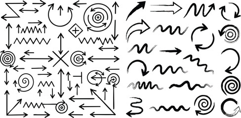 Diverse Arrow Collection Directional and Curvilinear Designs for Visual Communication.