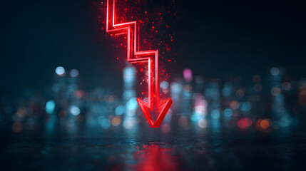 business chart showing decline