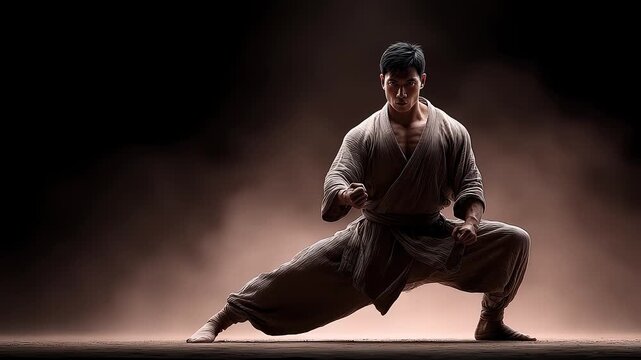 Powerful Oriental Martial Arts Demonstration by Warrior