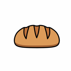 Cartoon Loaf of Bread Illustration for Baking and Food Concepts