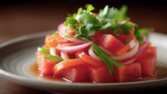 Creative Watermelon Salad Food Refreshing Appetizer