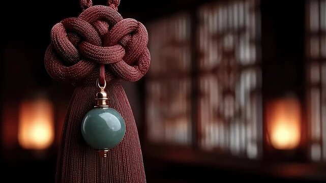 Elegant Chinese knot jade pendant showcases traditional cultural charm
