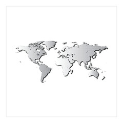 Minimalist Global World Map Vector Design