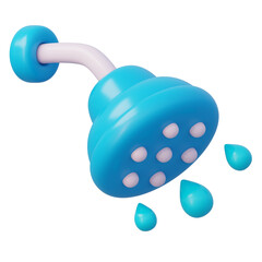 Fototapeta premium Shower head emits water