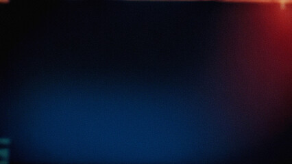 Dark abstract background with heavy film grain, cinematic light leaks, and subtle blue-red gradient. Ideal for vintage overlays, grunge textures, retro designs, and video effects.