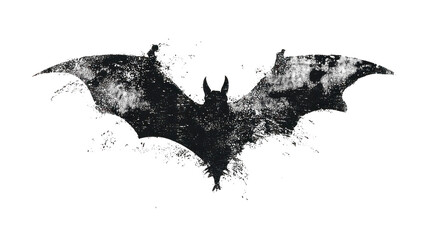 PNG Grunge bat silhouette illustration