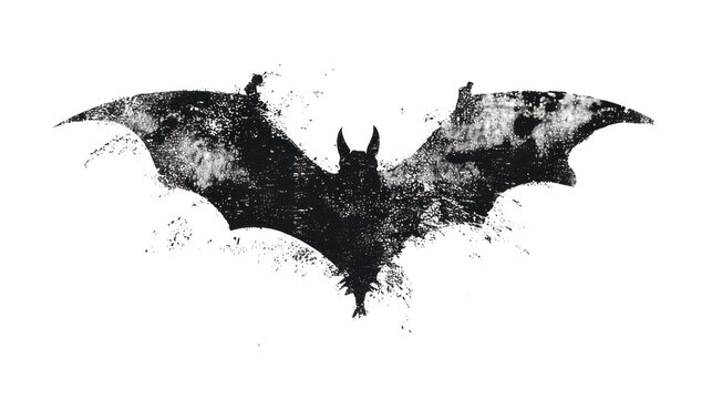 PNG Grunge bat silhouette illustration