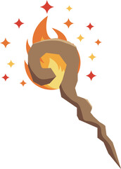 炎の魔法の杖　アイコン