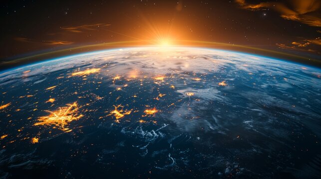 Artists Rendering of Satellite in Orbit - Powered by Adobe