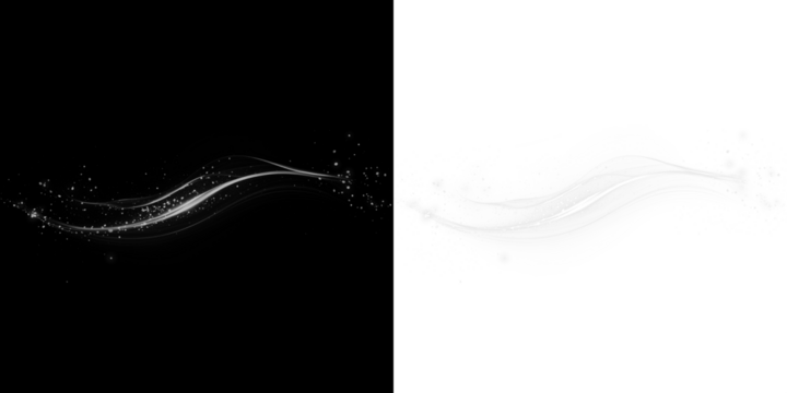 Dynamic abstract light trails and pixel effects on a transparent background, perfect for use as a PNG overlay.