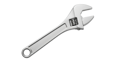 Isolated Adjustable Wrench, tool for loosening tightening nuts bolts, maintenance, repair item