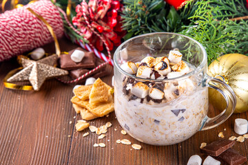 Overnight s`mores oatmeal
