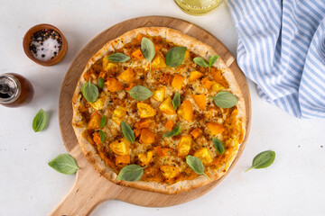 Homemade pumpkin pizza